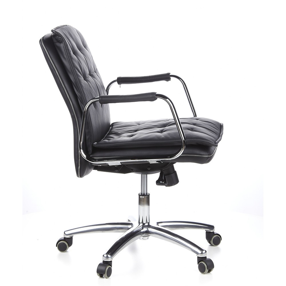 Produktabbildung Nr. 3: hjh OFFICE Bürostuhl / Chefsessel VILLA 10 Leder, schwarz