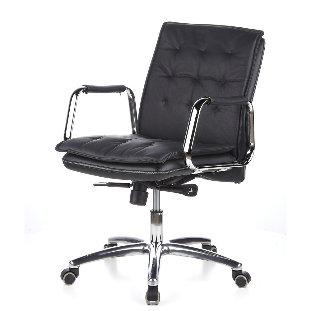 Produktabbildung Nr. 9: hjh OFFICE Bürostuhl / Chefsessel VILLA 10 Leder, schwarz