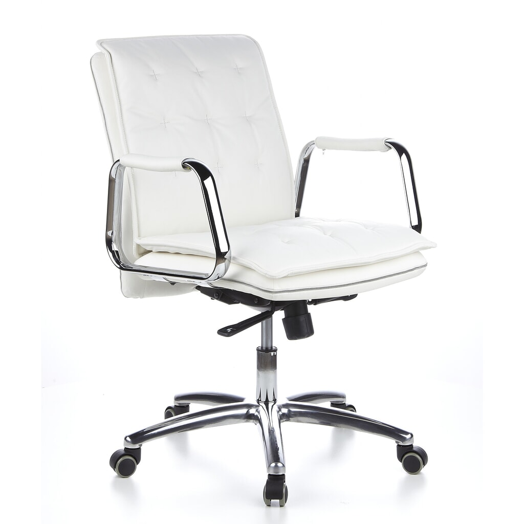 Produktabbildung Nr. 4: hjh OFFICE Bürostuhl / Chefsessel VILLA 10 Leder, cremeweiß