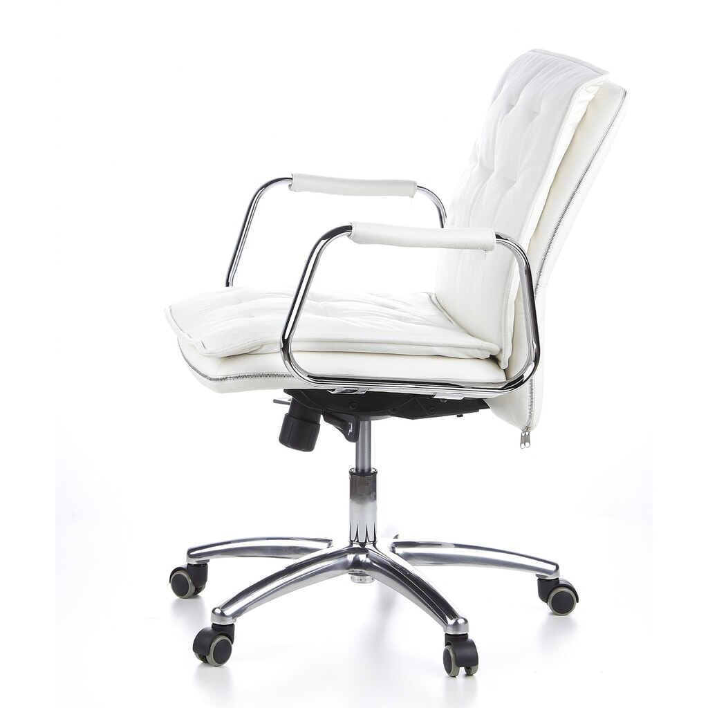 Produktabbildung Nr. 10: hjh OFFICE Bürostuhl / Chefsessel VILLA 10 Leder, cremeweiß