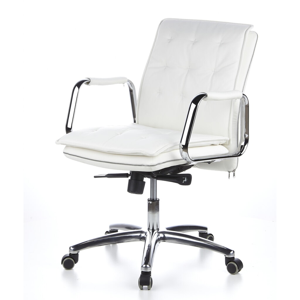 hjh OFFICE Bürostuhl / Chefsessel VILLA 10 Leder, cremeweiß Produktabbildung Nr. 11: hjh OFFICE Bürostuhl / Chefsessel VILLA 10 Leder, cremeweiß