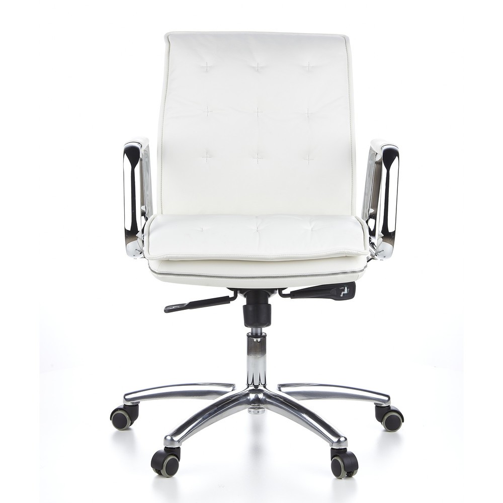 Produktabbildung: hjh OFFICE Bürostuhl / Chefsessel VILLA 10 Leder, cremeweiß