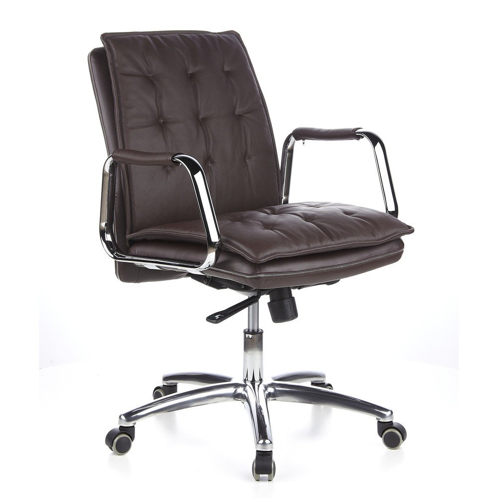 Produktabbildung Nr. 2: hjh OFFICE Bürostuhl / Chefsessel VILLA 10 Leder, braun