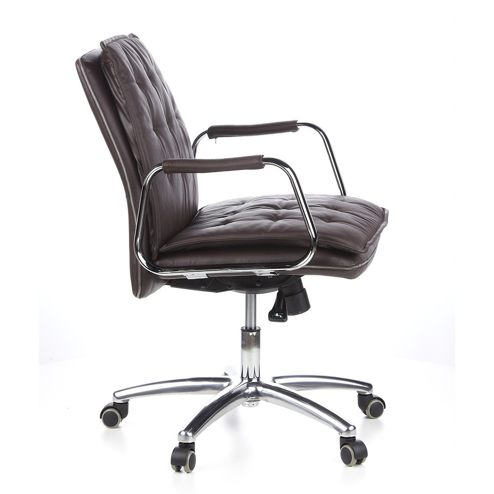 Produktabbildung Nr. 3: hjh OFFICE Bürostuhl / Chefsessel VILLA 10 Leder, braun