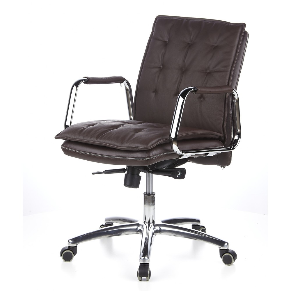 Produktabbildung Nr. 9: hjh OFFICE Bürostuhl / Chefsessel VILLA 10 Leder, braun