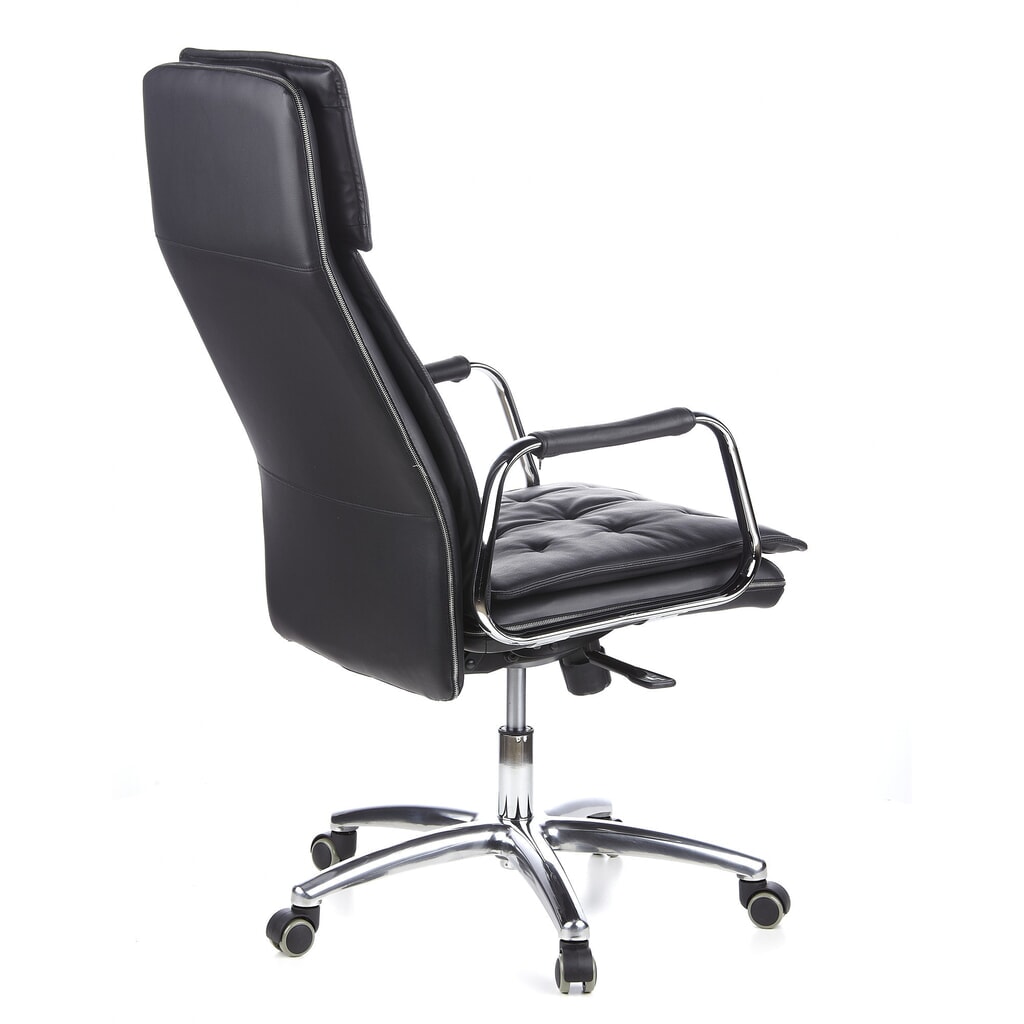 hjh OFFICE Bürostuhl / Chefsessel VILLA 20 Leder, schwarz Produktabbildung Nr. 6: hjh OFFICE Bürostuhl / Chefsessel VILLA 20 Leder, schwarz