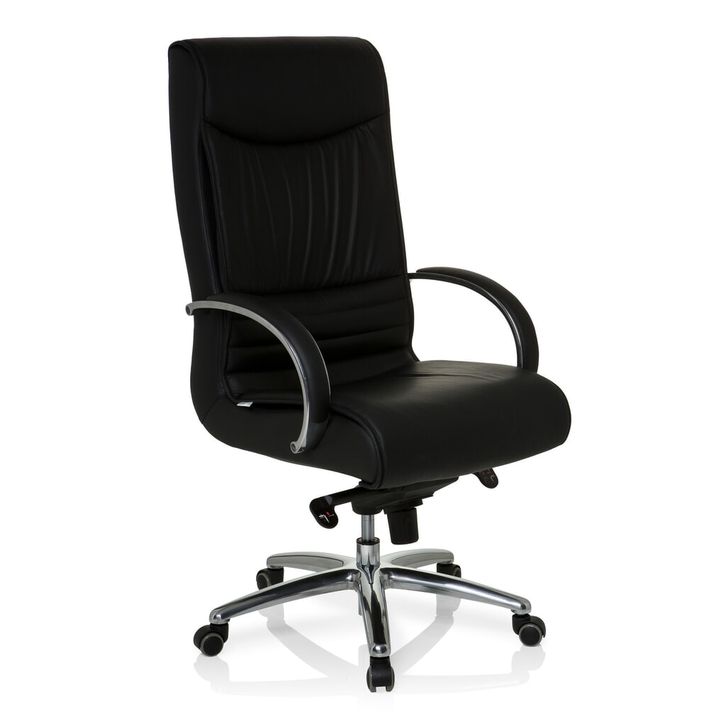 Produktabbildung Nr. 2: hjh OFFICE Bürostuhl / Chefsessel XXL F 400 Leder/Kunstleder, schwarz