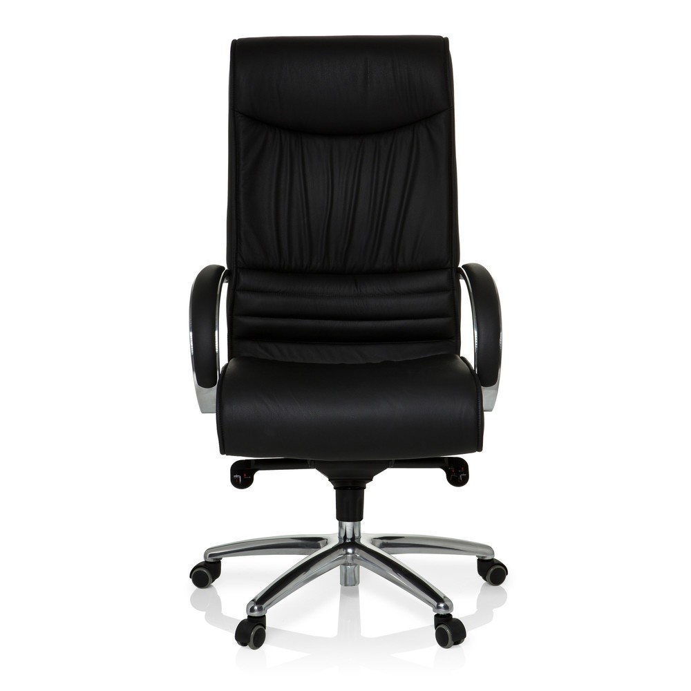 Produktabbildung Nr. 1: hjh OFFICE Bürostuhl / Chefsessel XXL F 400 Leder/Kunstleder, schwarz