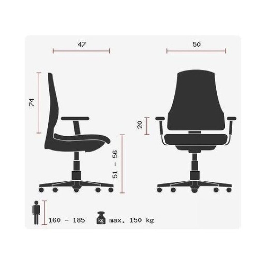 hjh OFFICE Bürostuhl / Chefsessel XXL F 400 Leder/Kunstleder, schwarz Produktabbildung Nr. 10: hjh OFFICE Bürostuhl / Chefsessel XXL F 400 Leder/Kunstleder, schwarz