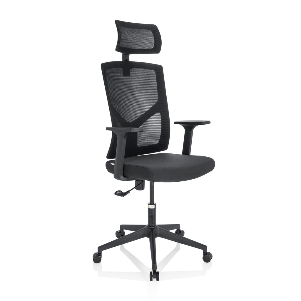 Produktabbildung Nr. 2: hjh OFFICE Bürostuhl / Drehstuhl BRETON B Stoff/Netzstoff, schwarz