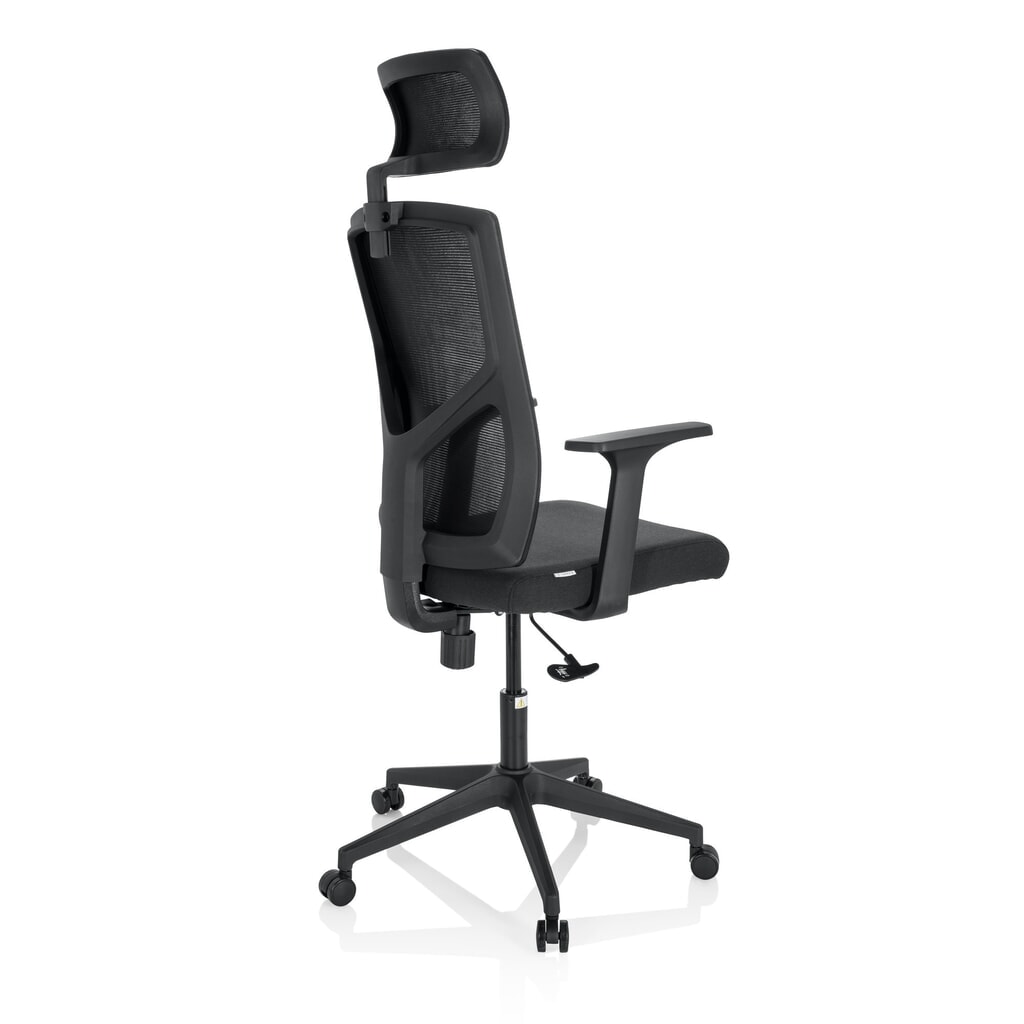hjh OFFICE Bürostuhl / Drehstuhl BRETON B Stoff/Netzstoff, schwarz Produktabbildung Nr. 4: hjh OFFICE Bürostuhl / Drehstuhl BRETON B Stoff/Netzstoff, schwarz