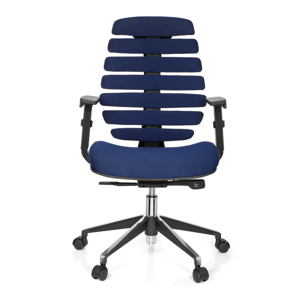 hjh OFFICE Bürostuhl / Drehstuhl ERGO LINE II Stoff, blau Produktabbildung: hjh OFFICE Bürostuhl / Drehstuhl ERGO LINE II Stoff, blau