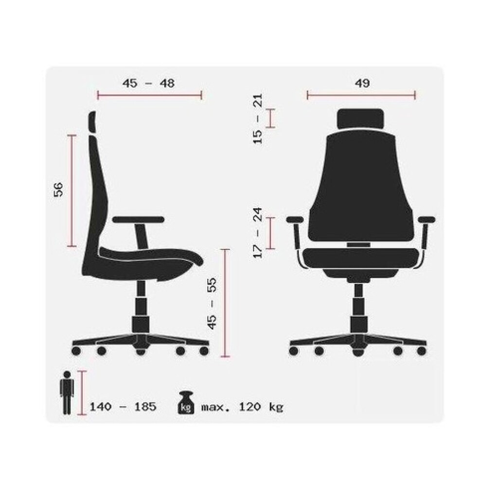 Produktabbildung Nr. 12: hjh OFFICE Bürostuhl / Drehstuhl ERGO LINE II PRO Stoff, schwarz