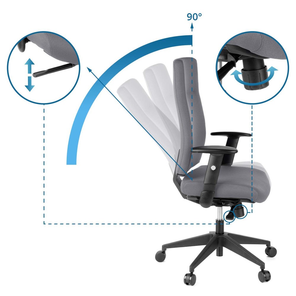 Produktabbildung Nr. 10: hjh OFFICE Bürostuhl / Drehstuhl PRO TEC 300 Stoff, anthrazit