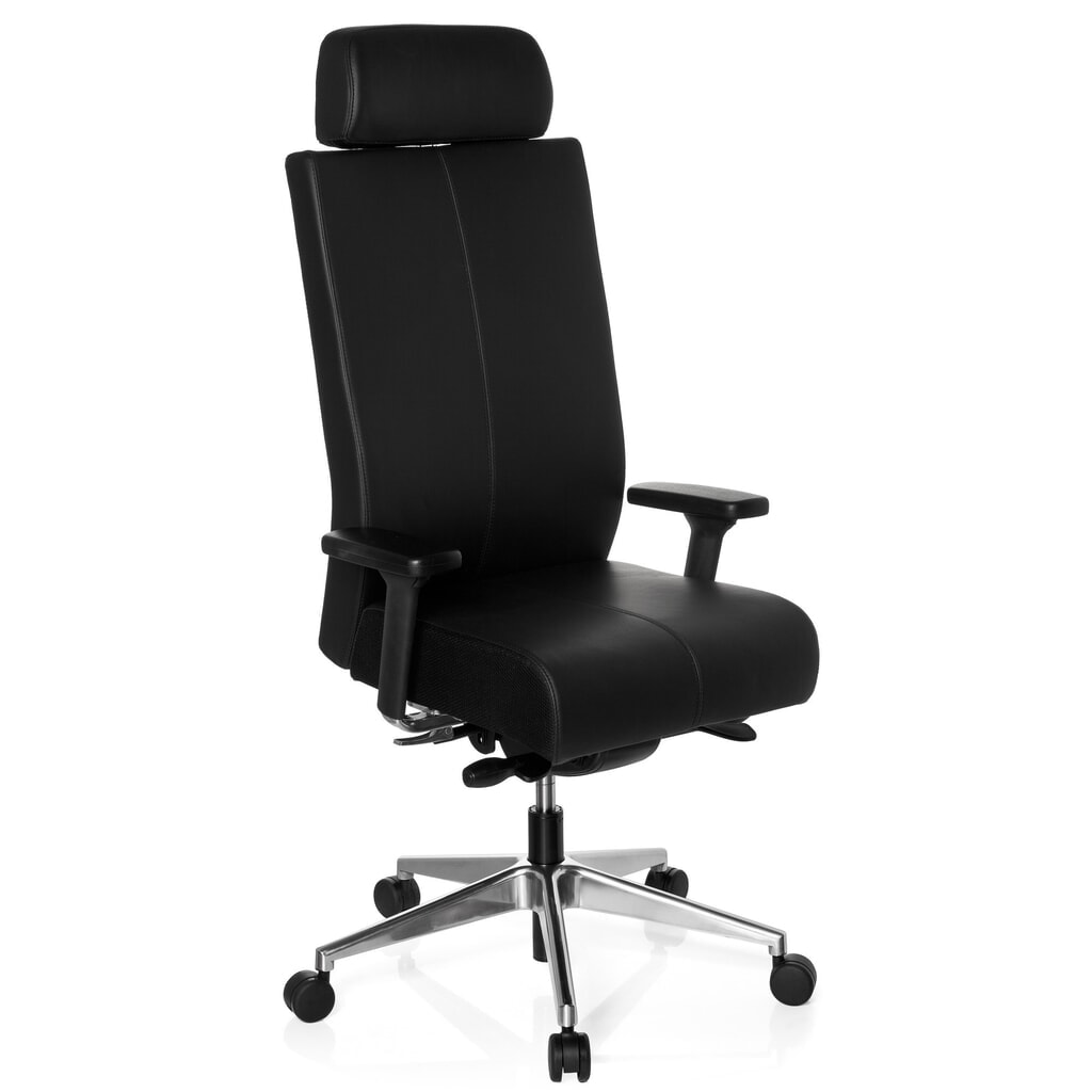 Produktabbildung Nr. 4: hjh OFFICE Bürostuhl / Drehstuhl PRO-TEC XXL Leder, schwarz