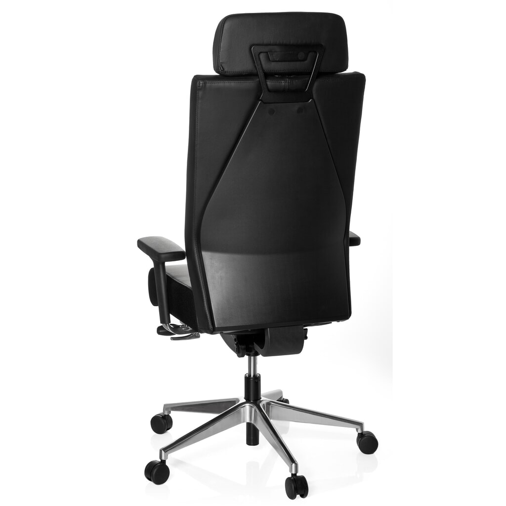 hjh OFFICE Bürostuhl / Drehstuhl PRO-TEC XXL Leder, schwarz Produktabbildung Nr. 8: hjh OFFICE Bürostuhl / Drehstuhl PRO-TEC XXL Leder, schwarz