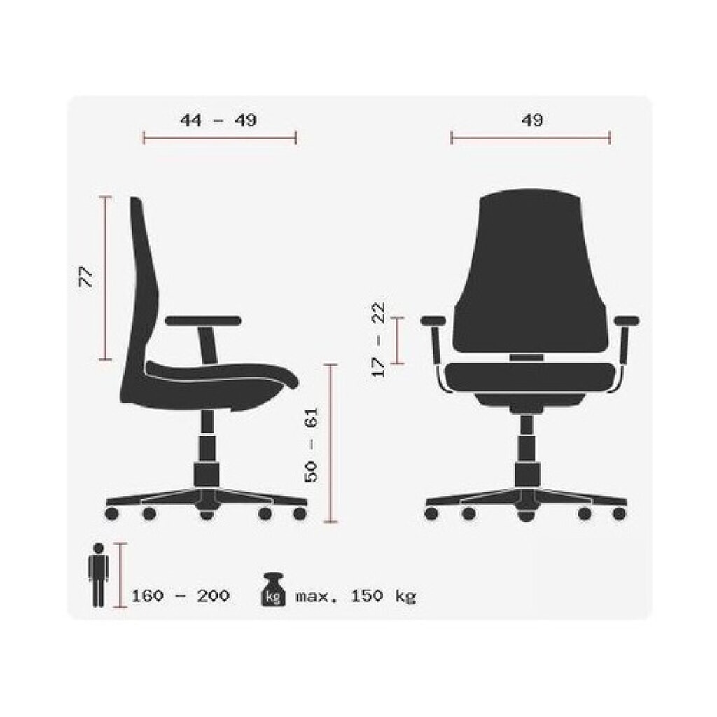 Produktabbildung Nr. 12: hjh OFFICE Bürostuhl / Drehstuhl PRO-TEC XXL Stoff, schwarz