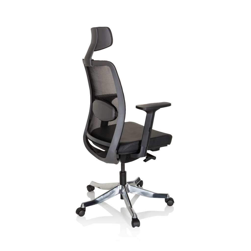 hjh OFFICE Bürostuhl / Drehstuhl SENATOR PRO Leder, Netzstoff, schwarz Produktabbildung Nr. 5: hjh OFFICE Bürostuhl / Drehstuhl SENATOR PRO Leder, Netzstoff, schwarz