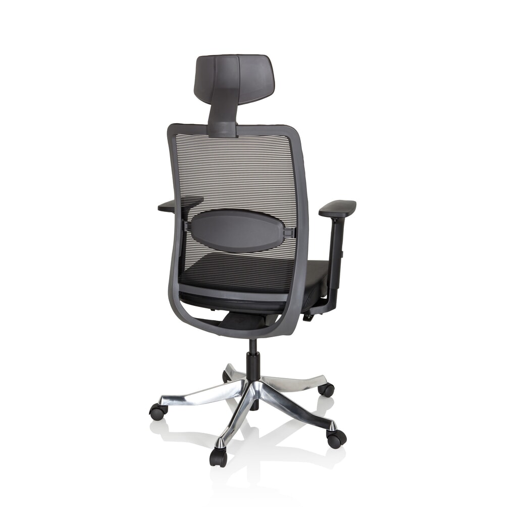 Produktabbildung Nr. 6: hjh OFFICE Bürostuhl / Drehstuhl SENATOR PRO Leder, Netzstoff, schwarz