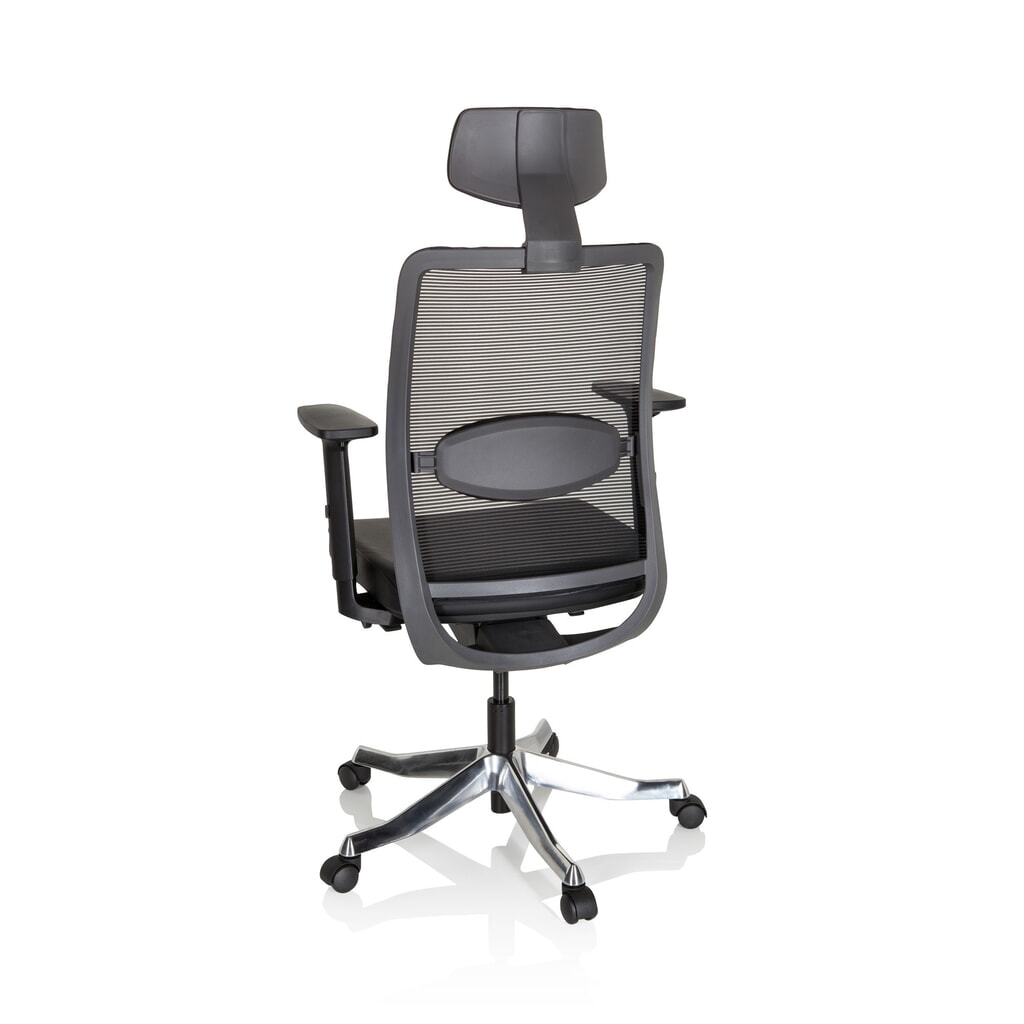 Produktabbildung Nr. 7: hjh OFFICE Bürostuhl / Drehstuhl SENATOR PRO Leder, Netzstoff, schwarz