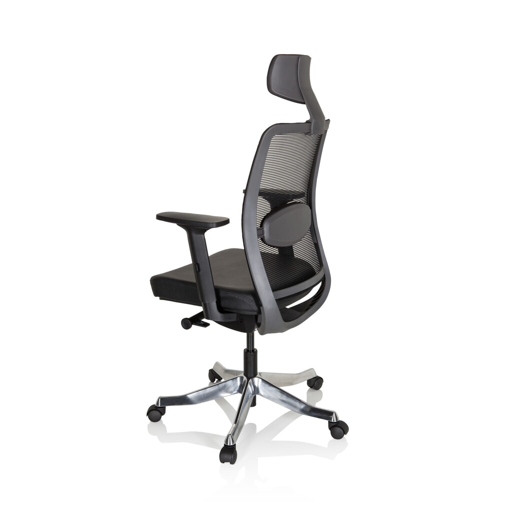 hjh OFFICE Bürostuhl / Drehstuhl SENATOR PRO Leder, Netzstoff, schwarz Produktabbildung Nr. 8: hjh OFFICE Bürostuhl / Drehstuhl SENATOR PRO Leder, Netzstoff, schwarz