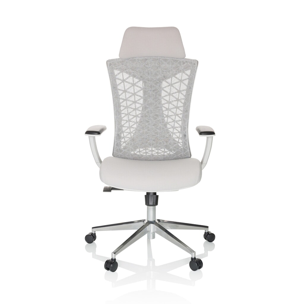 Produktabbildung: hjh OFFICE Bürostuhl / Drehstuhl FALEO W Netzstoff / Stoff, grau