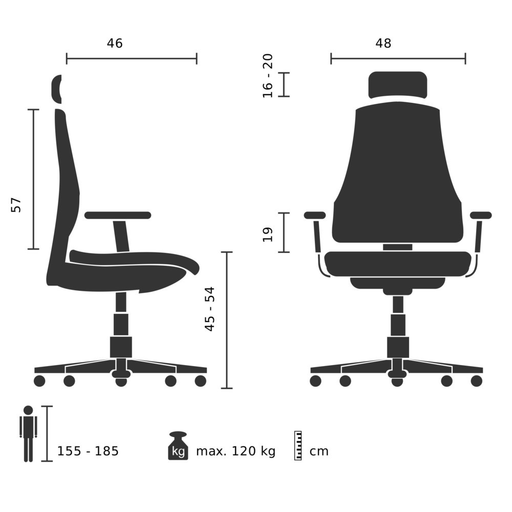 Produktabbildung Nr. 2: hjh OFFICE Bürostuhl / Drehstuhl FALEO B Netzstoff / Stoff, schwarz