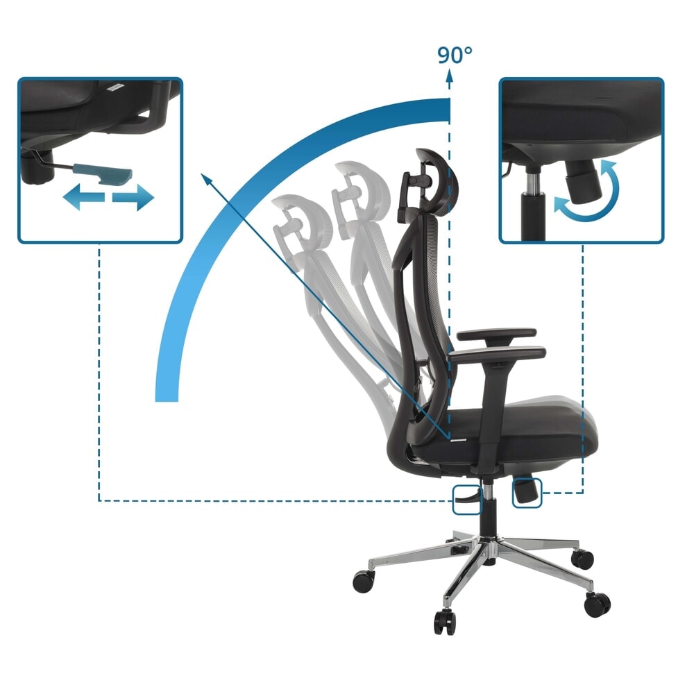 Produktabbildung Nr. 2: hjh OFFICE Bürostuhl KAMIAK, Synchronmechanik, Tragkraft 120 kg, schwarz