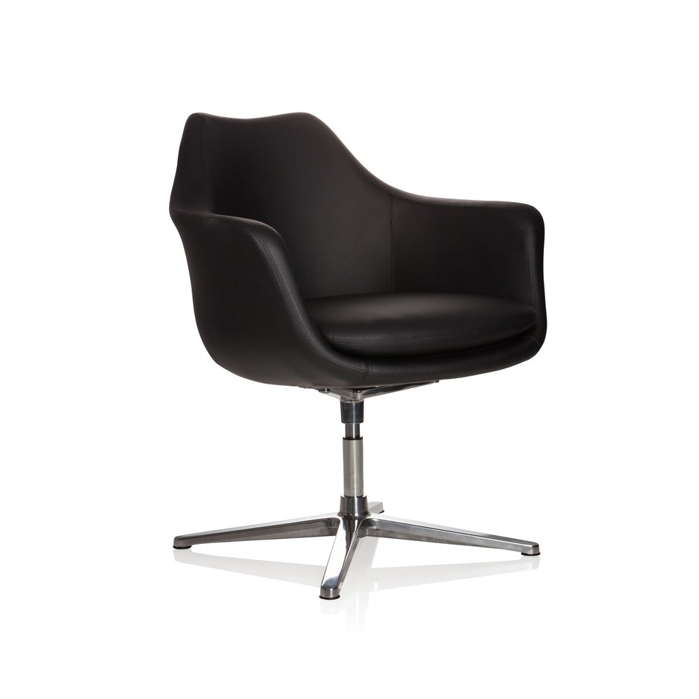 Produktabbildung Nr. 2: hjh OFFICE Bürostuhl / Loungesessel Artemia Kunstleder, schwarz