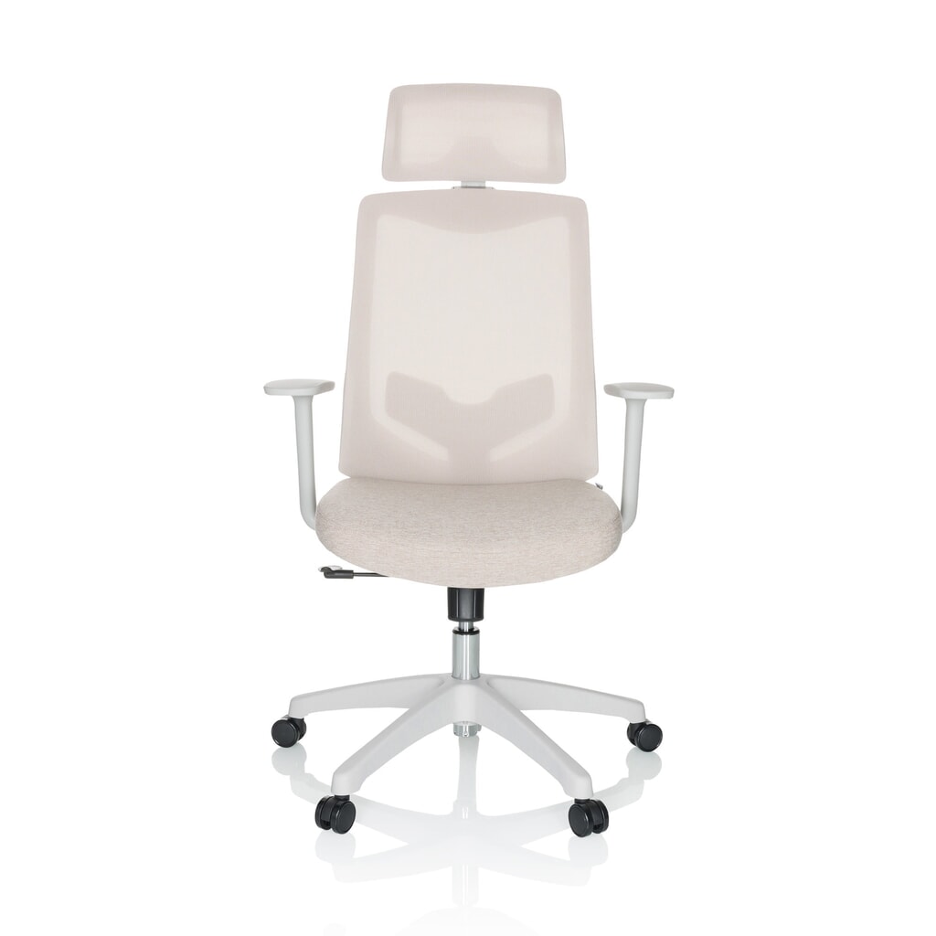 Produktabbildung: hjh OFFICE Bürostuhl / Drehstuhl MIKEO W Netzstoff / Stoff, beige