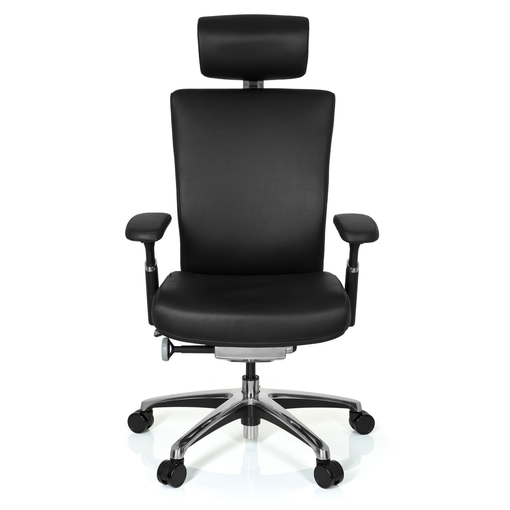 hjh OFFICE Bürostuhl NOVA Leder, schwarz Produktabbildung: hjh OFFICE Bürostuhl NOVA Leder, schwarz