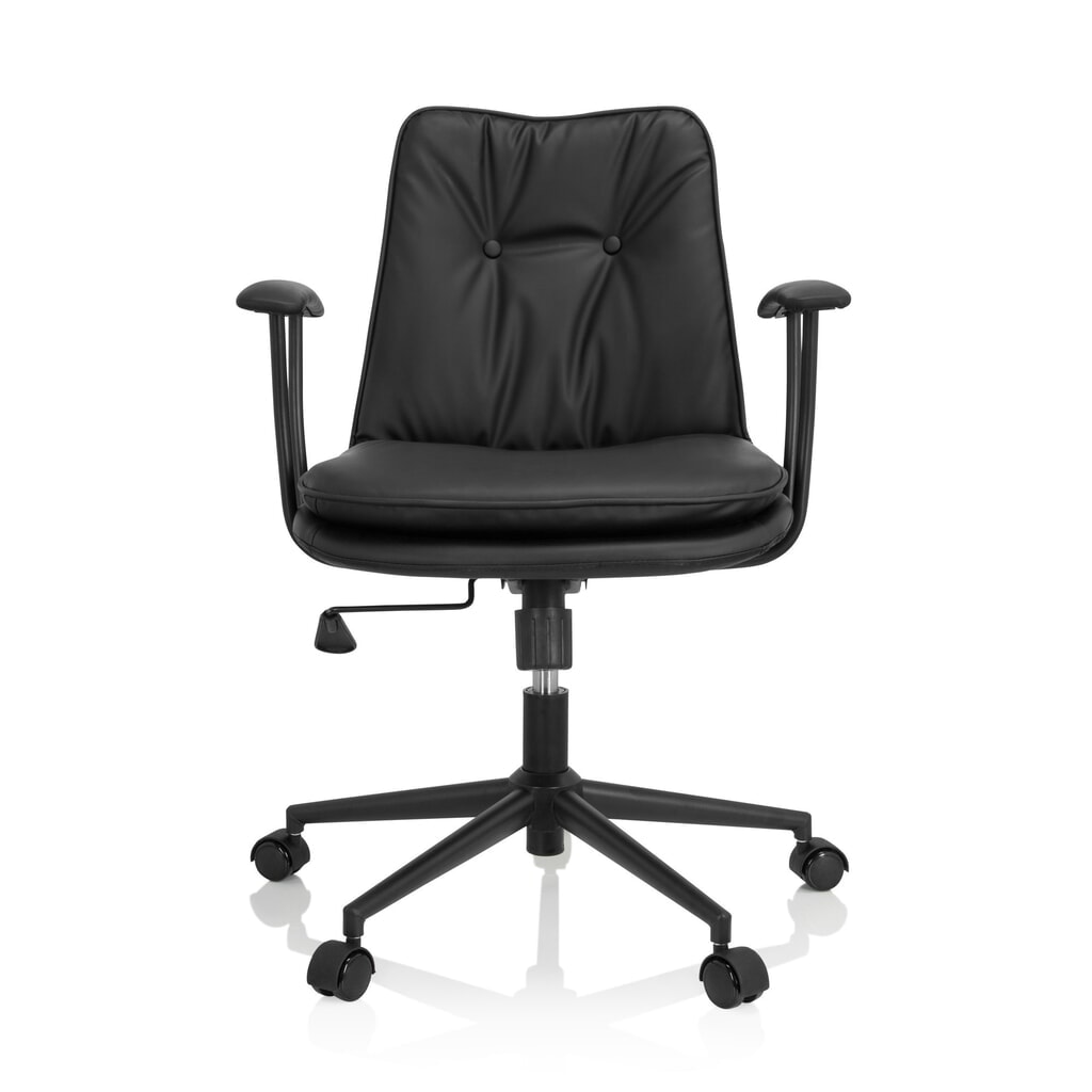 hjh OFFICE Bürostuhl / Drehstuhl SMALLO Kunstleder, schwarz Produktabbildung: hjh OFFICE Bürostuhl / Drehstuhl SMALLO Kunstleder, schwarz