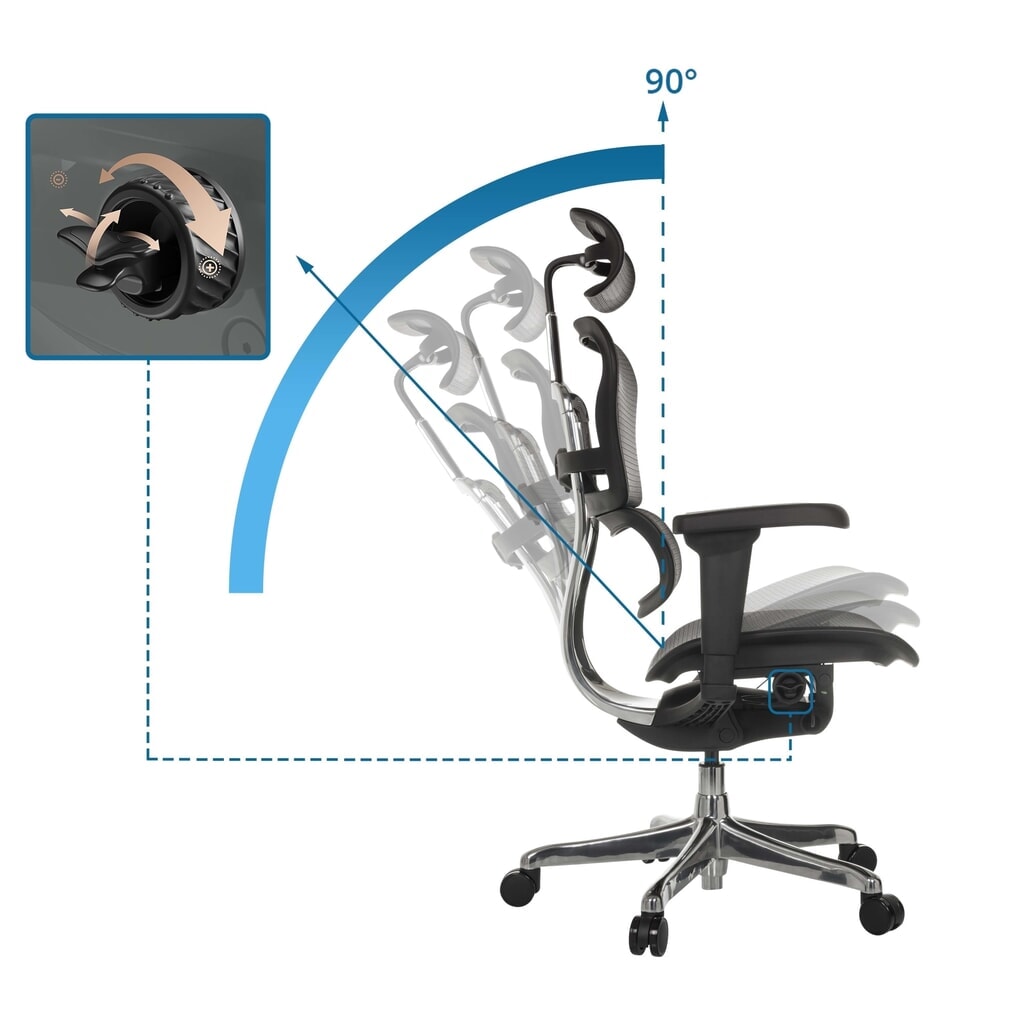 hjh OFFICE Chefsessel ERGOHUMAN ULTRA GEN2, Netzrückenlehne, Tragkraft 120 kg, Sitzhöhe 460 - 580 mm, schwarz Produktabbildung Nr. 2: hjh OFFICE Chefsessel ERGOHUMAN ULTRA GEN2, Netzrückenlehne, Tragkraft 120 kg, Sitzhöhe 460 - 580 mm, schwarz