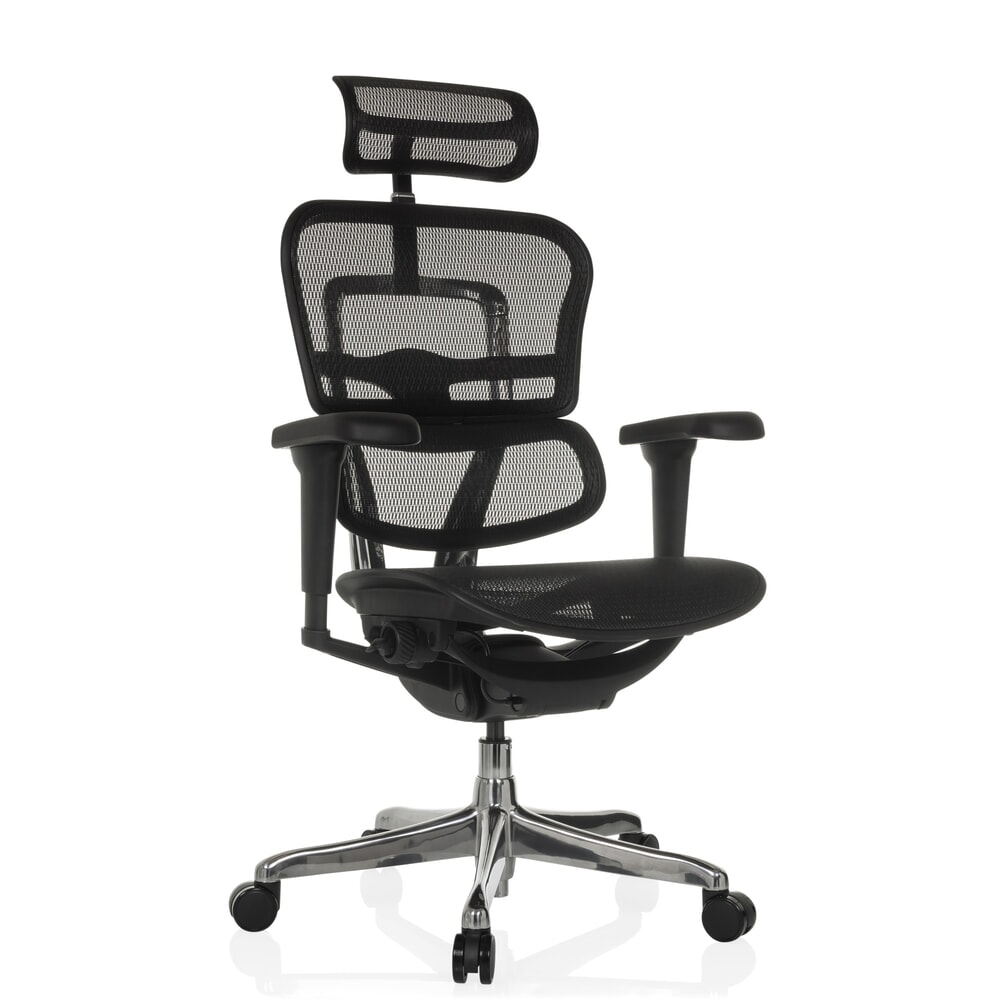 Produktabbildung Nr. 7: hjh OFFICE Chefsessel ERGOHUMAN ULTRA GEN2, Netzrückenlehne, Tragkraft 120 kg, Sitzhöhe 460 - 580 mm, schwarz
