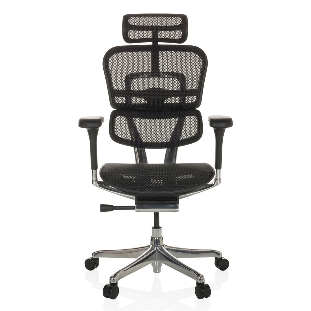 Produktabbildung Nr. 1: hjh OFFICE Chefsessel ERGOHUMAN GEN2, Tragkraft 150 kg, Netzstoff, Sitzhöhe 480 - 590 mm, schwarz