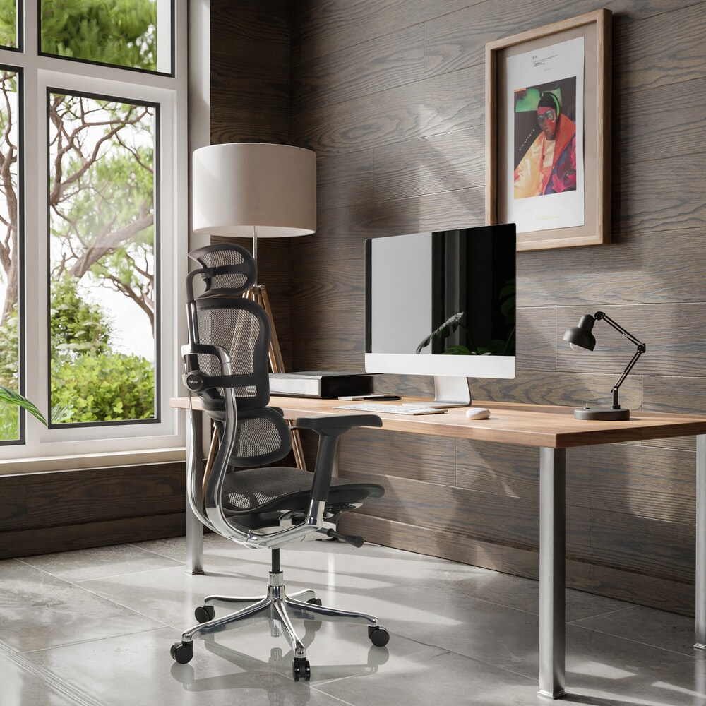 Produktabbildung Nr. 4: hjh OFFICE Chefsessel ERGOHUMAN GEN2, Tragkraft 150 kg, Netzstoff, Sitzhöhe 480 - 590 mm, schwarz