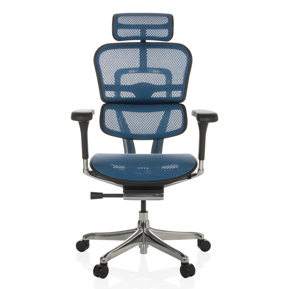 Produktabbildung Nr. 1: hjh OFFICE Chefsessel ERGOHUMAN GEN2, Tragkraft 150 kg, Netzstoff, Sitzhöhe 480 - 590 mm, blau