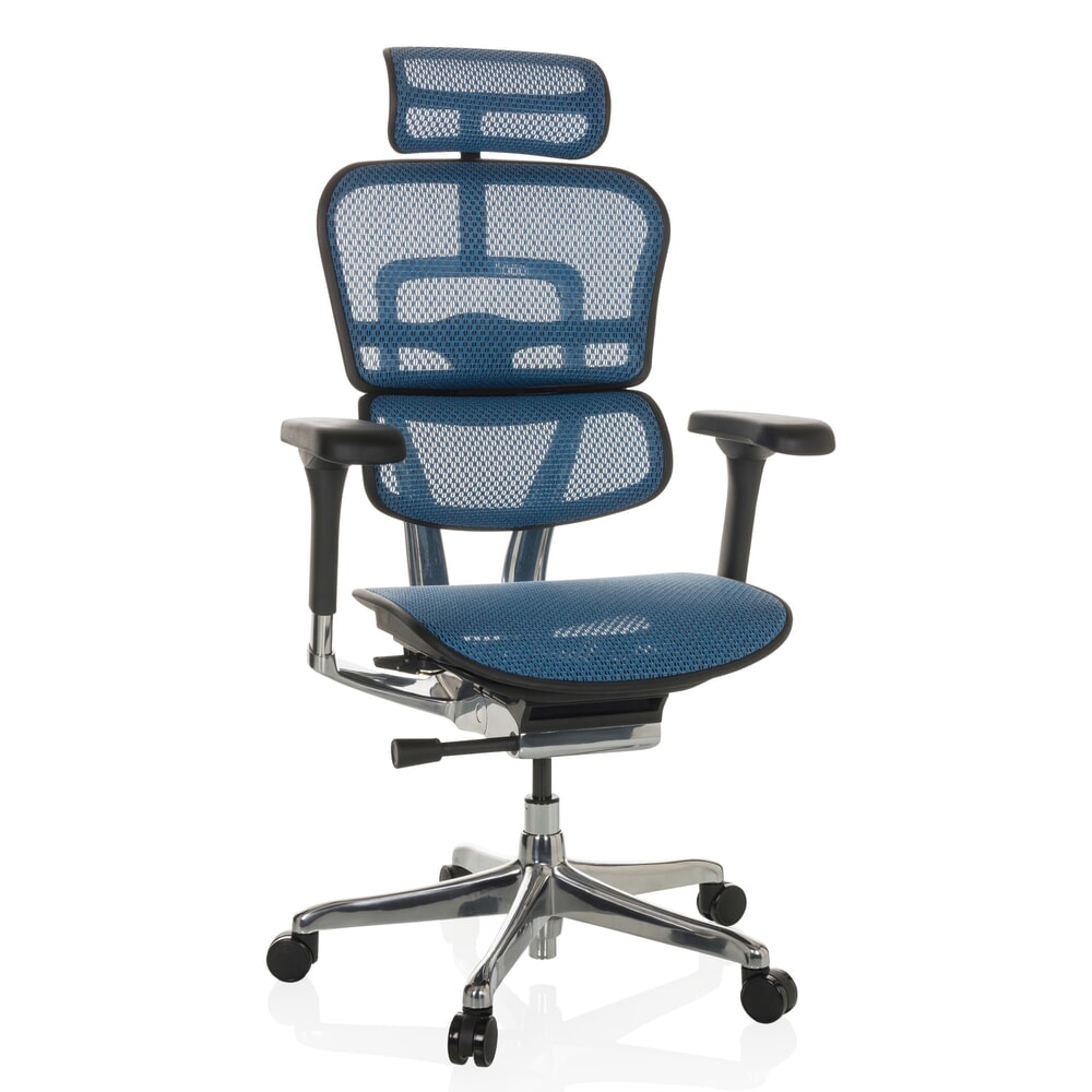 Produktabbildung Nr. 5: hjh OFFICE Chefsessel ERGOHUMAN GEN2, Tragkraft 150 kg, Netzstoff, Sitzhöhe 480 - 590 mm, blau