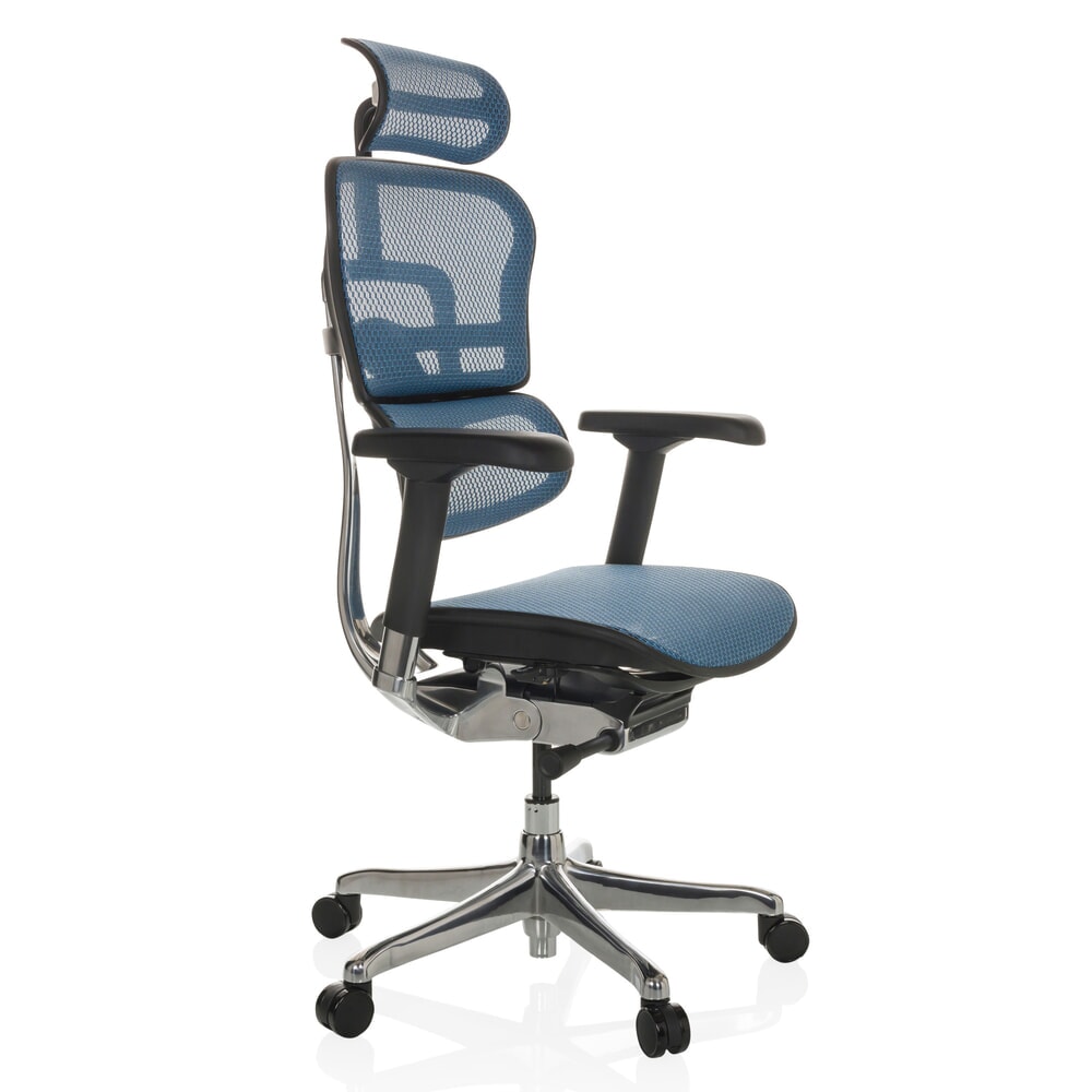 Produktabbildung Nr. 8: hjh OFFICE Chefsessel ERGOHUMAN GEN2, Tragkraft 150 kg, Netzstoff, Sitzhöhe 480 - 590 mm, blau