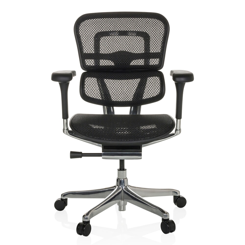 Produktabbildung Nr. 1: hjh OFFICE Chefsessel ERGOHUMAN BASE GEN2, Tragkraft 150 kg, Netzstoff, Sitzhöhe 470 - 580 mm, schwarz, ohne Kopfstütze