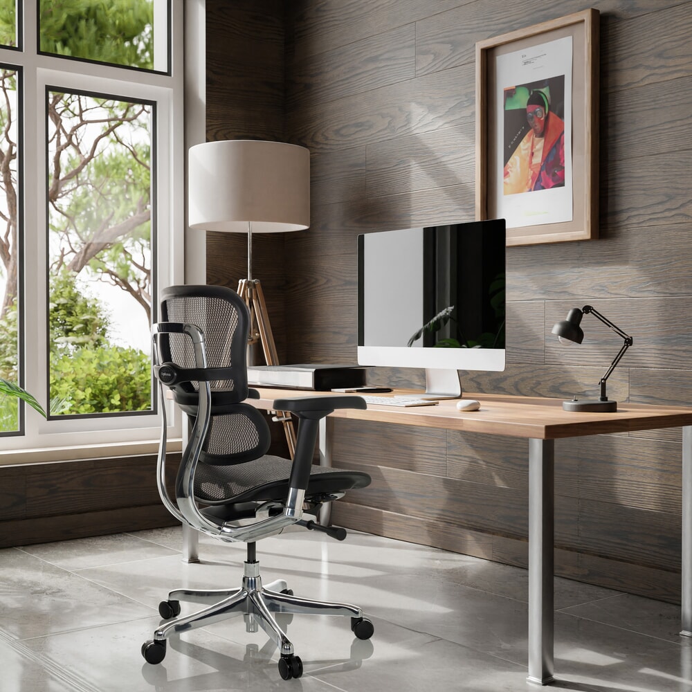 Produktabbildung Nr. 4: hjh OFFICE Chefsessel ERGOHUMAN BASE GEN2, Tragkraft 150 kg, Netzstoff, Sitzhöhe 470 - 580 mm, schwarz, ohne Kopfstütze