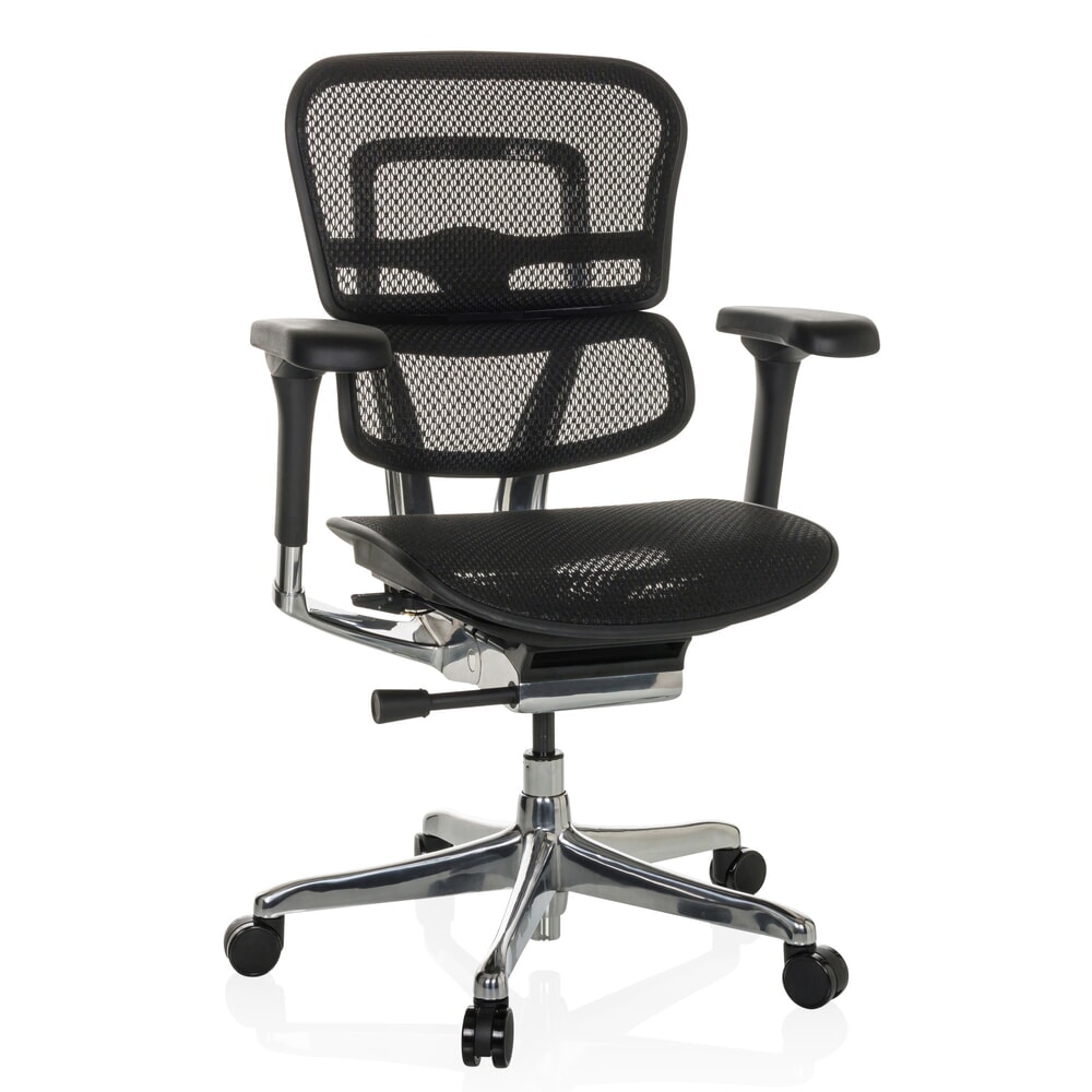 Produktabbildung Nr. 5: hjh OFFICE Chefsessel ERGOHUMAN BASE GEN2, Tragkraft 150 kg, Netzstoff, Sitzhöhe 470 - 580 mm, schwarz, ohne Kopfstütze