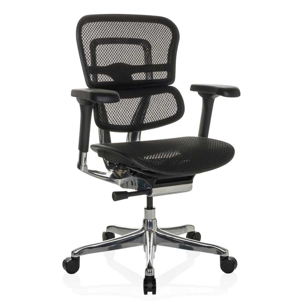 Produktabbildung Nr. 6: hjh OFFICE Chefsessel ERGOHUMAN BASE GEN2, Tragkraft 150 kg, Netzstoff, Sitzhöhe 470 - 580 mm, schwarz, ohne Kopfstütze