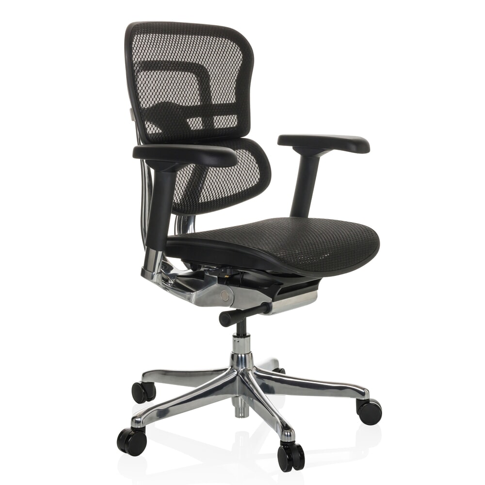 Produktabbildung Nr. 7: hjh OFFICE Chefsessel ERGOHUMAN BASE GEN2, Tragkraft 150 kg, Netzstoff, Sitzhöhe 470 - 580 mm, schwarz, ohne Kopfstütze