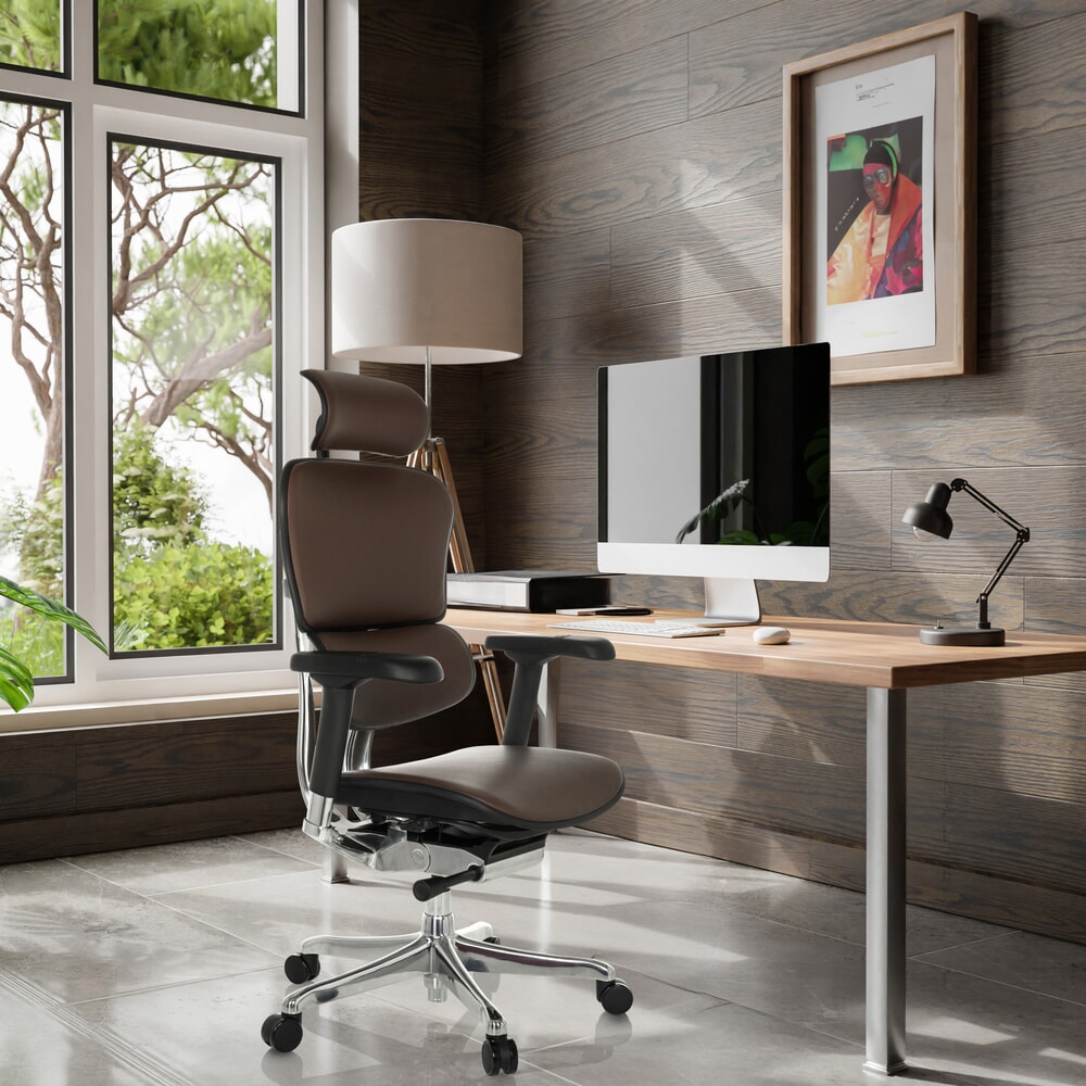 Produktabbildung Nr. 5: hjh OFFICE Chefsessel ERGOHUMAN GEN2, Tragkraft 150 kg, Echtleder, Sitzhöhe 460 - 560 mm, dunkelbraun