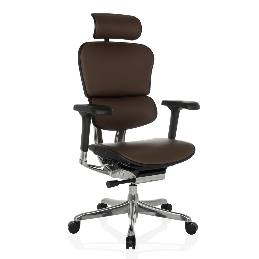 Produktabbildung Nr. 7: hjh OFFICE Chefsessel ERGOHUMAN GEN2, Tragkraft 150 kg, Echtleder, Sitzhöhe 460 - 560 mm, dunkelbraun
