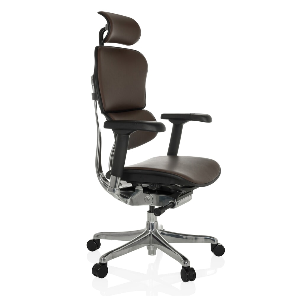 Produktabbildung Nr. 9: hjh OFFICE Chefsessel ERGOHUMAN GEN2, Tragkraft 150 kg, Echtleder, Sitzhöhe 460 - 560 mm, dunkelbraun