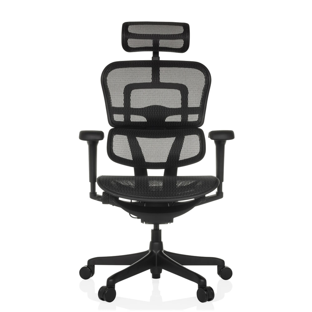 Produktabbildung Nr. 1: hjh OFFICE Chefsessel ERGOHUMAN SIGNATURE GEN2, Netzrückenlehne, Tragkraft 120 kg, Sitzhöhe 490 - 590 mm, schwarz