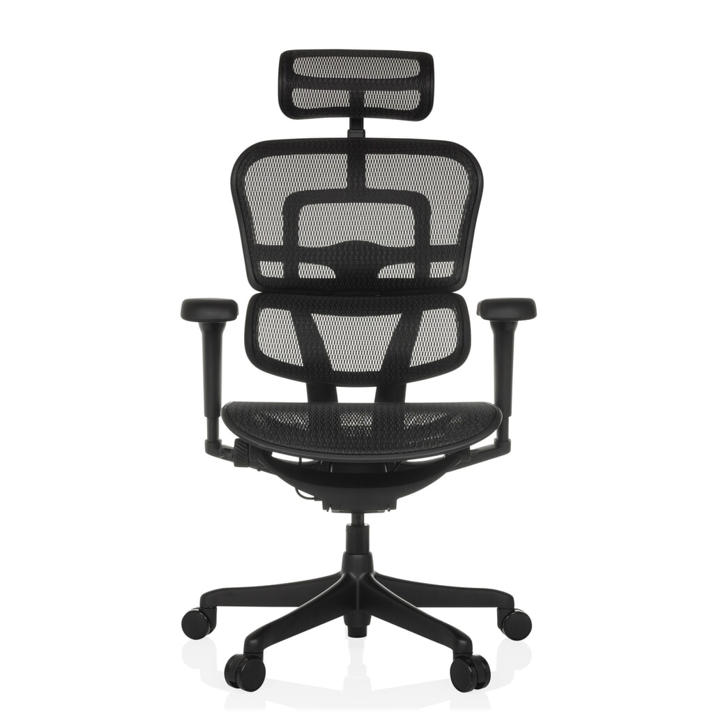 Produktabbildung: hjh OFFICE Chefsessel ERGOHUMAN SIGNATURE GEN2, Netzrückenlehne, Tragkraft 120 kg, Sitzhöhe 490 - 590 mm, schwarz