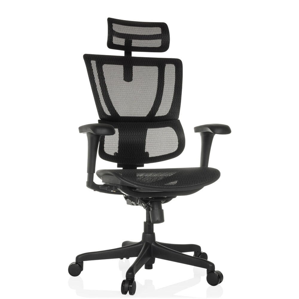 Produktabbildung Nr. 6: hjh OFFICE Chefsessel ERGOHUMAN SLIM ECO M GEN2, mit flexibler Rückenlehne, Tragkraft 120 kg, Höhe 1120 - 1340 mm, Netzstoffsitz, schwarz